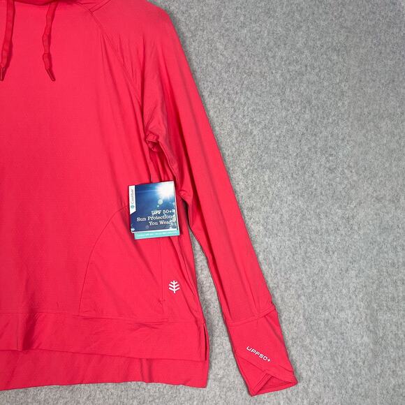 Coolibar Coral Pink Arabella Hoodie Size Medium - Picture 4 of 11